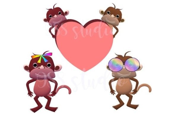 3D Monkey Funny Animal PNG: Cute Monkeys for Creative Projects