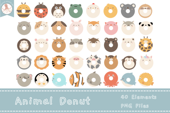 Animal Donut Clipart: Sweeten Your Creative Projects