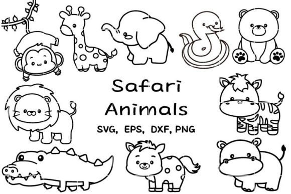 Animal Kingdom SVG, Outline, Coloring Page: A Versatile Design Asset
