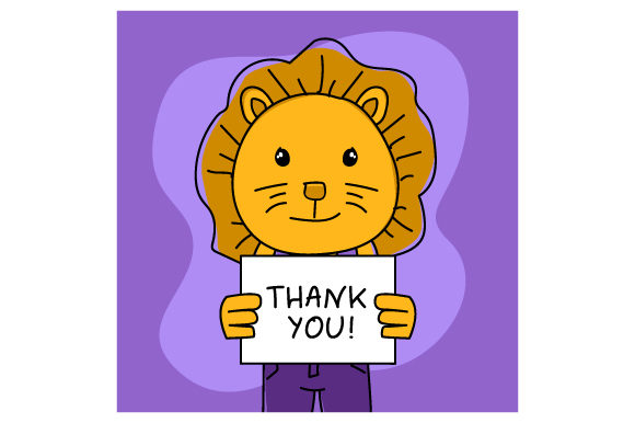 Animal Lion with Thank You Poster: A Powerful Design Asset