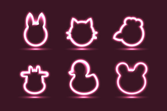 Animal Neon Light Vector: A Bold Type Choice for Modern Design