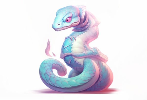 Charming Rattlesnake Kawaii Animal for Modern Creators