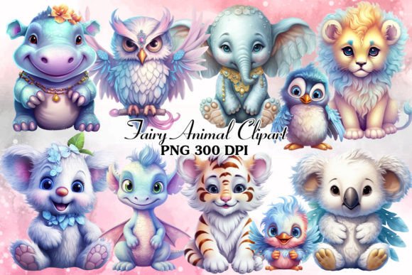 Enchanting Designs with Fairy Baby Animal Clipart