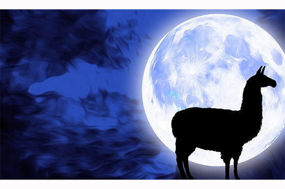 Llama Animal Night Moon: A Design Asset for Every Project