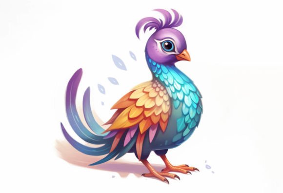 Pheasant Kawaii Animal: A Charming Design Asset