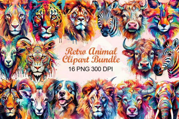 Retro Animal Clipart Bundle Sublimation: A Designer’s Asset
