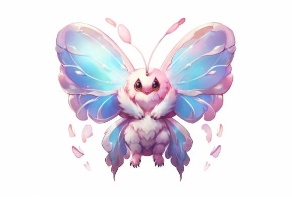 Silkmoth Kawaii Animal: A Versatile Digital Art Asset