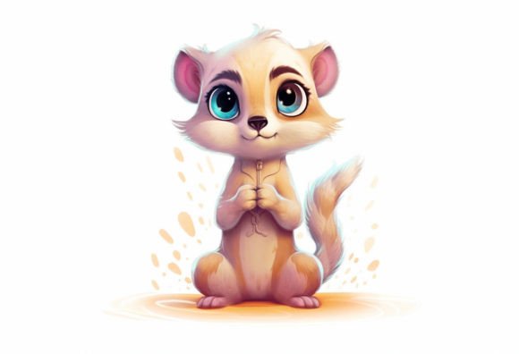 Suricate Kawaii Animal: A Modern Digital Art Asset for Creators