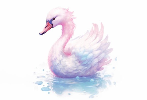 Swan Kawaii Animal: Your Go-To for Whimsical Digital Wall Art