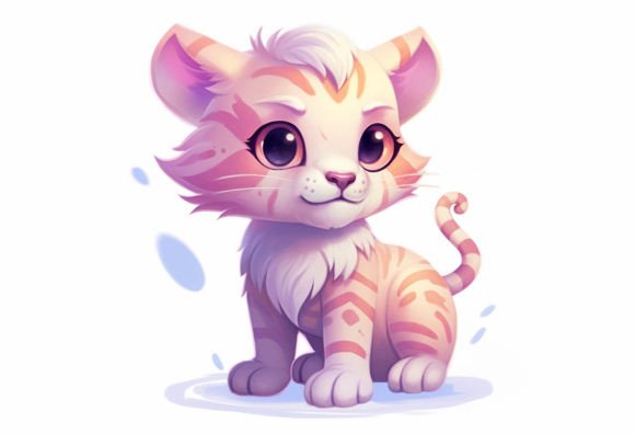Unleashing Cuteness: The Tiger Kawaii Animal Digital Art Pack