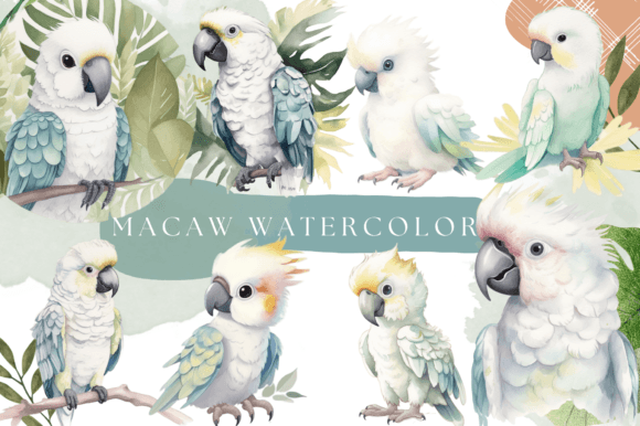 White Macaws Parrot Animal Watercolor: A Designer’s Guide