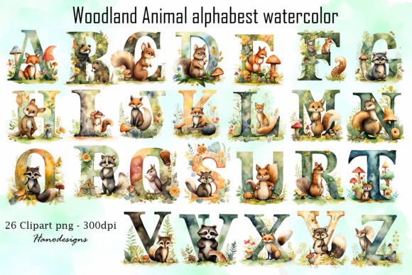 Woodland Animal Alphabest Sublimation: A Creative Asset for Designers
