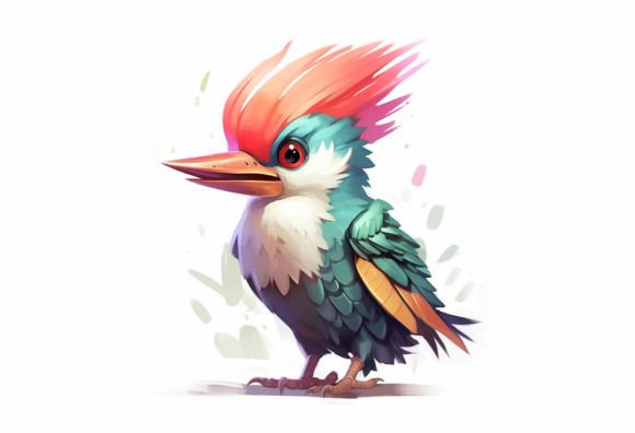 Woodpecker Kawaii Animal: A Charming Asset for Your Creative Toolkit